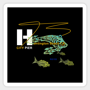 Huntington Beach City Pier, California Sticker